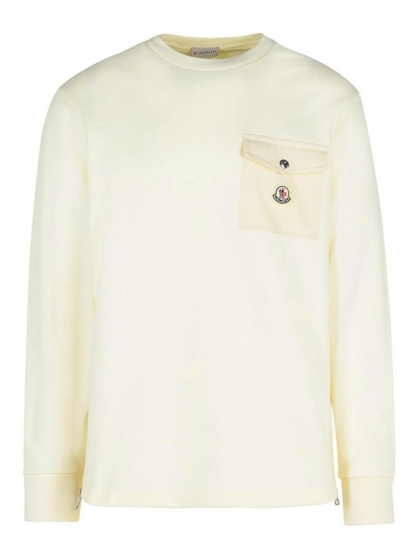 MONCLER: Sudaderas y suéteres - Sudadera - Beis