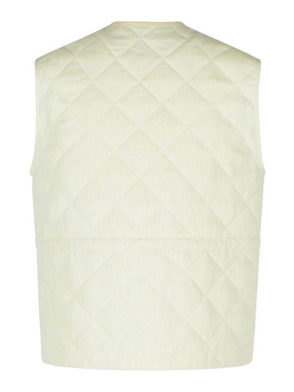 MONCLER: ベスト online - ベスト - クリーム