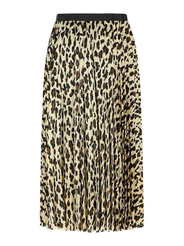 Sacai: gonne al ginocchio  e longuette online - Gonna poliestere beige