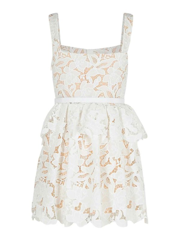 Self Portrait: Vestidos media pierna online - Vestido Midi - Blanco