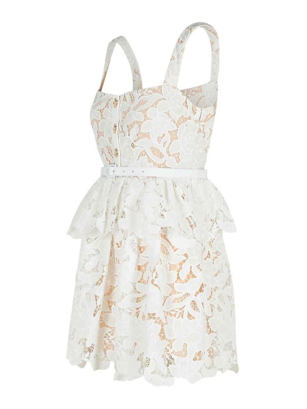 The Best Shops Self Portrait: Vestidos media pierna - Vestido Midi - Blanco