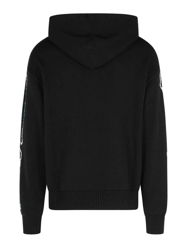 AMIRI: crew necks online - Black Cotton Sweater