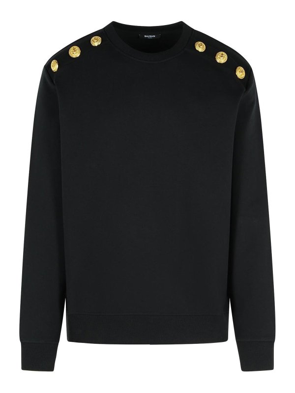 Balmain: Sweatshirts und Pullover - Sweatshirt - Schwarz