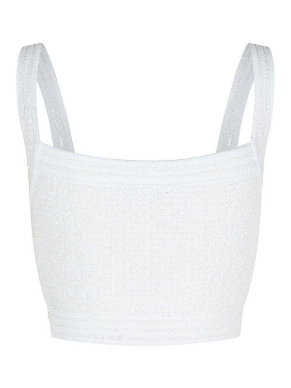 Balmain: Tops und Tank Tops online - Top - Weiß