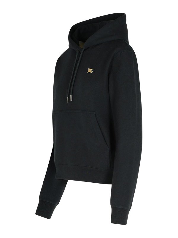 The Best Shops BURBERRY: Sweatshirts & Sweaters - Harriet Black Cotton Sweatshirt