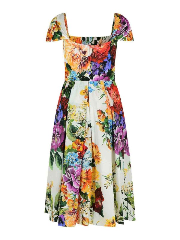 DOLCE & GABBANA: Knielange Kleider online - Knielanges Kleid - Bunt