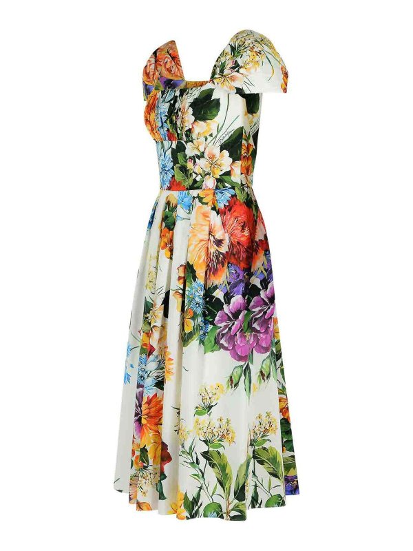 The Best Shops DOLCE & GABBANA: Knielange Kleider - Knielanges Kleid - Bunt