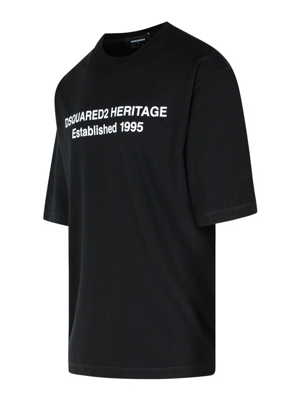 The Best Shops DSQUARED2: t-shirts - Black Cotton T-Shirt