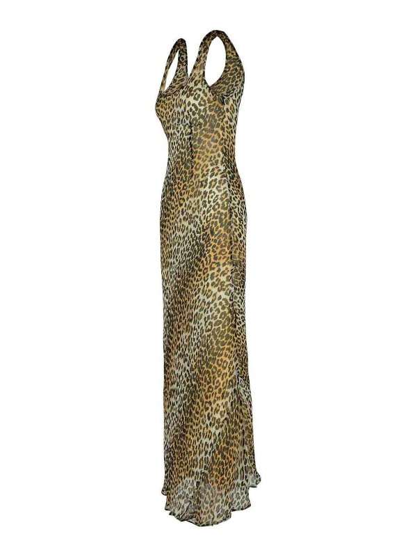 The Best Shops GANNI: maxi dresses - Leopard Print Viscose Long Dress