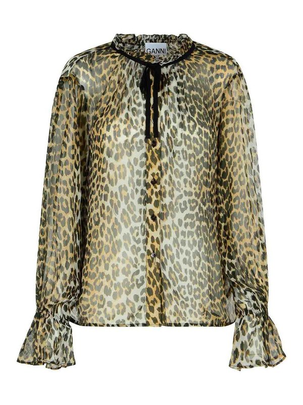 GANNI: Hemden - Hemd - Bunt