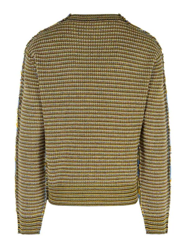 Marni: crew necks online - Light Blue Mohair Blend Sweater
