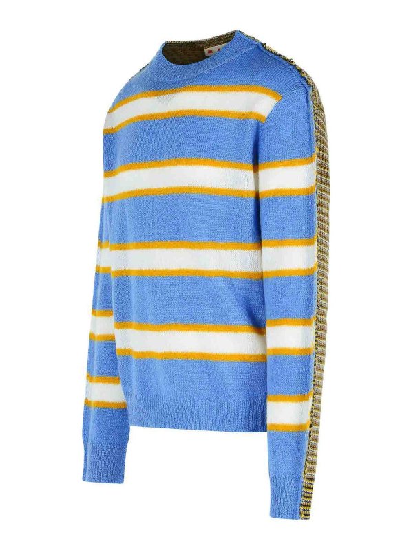 The Best Shops Marni: crew necks - Light Blue Mohair Blend Sweater