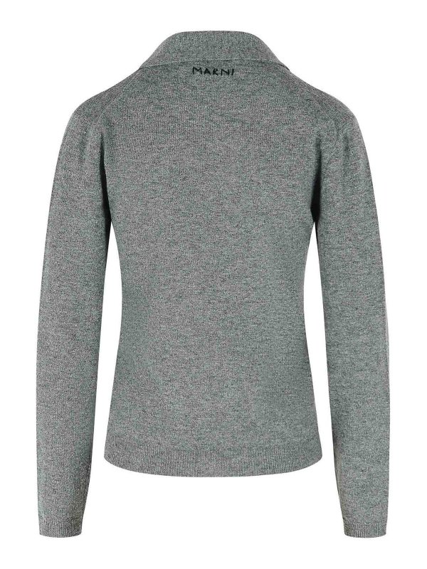 Marni: cardigans online - Grey Virgin Wool Cardigan
