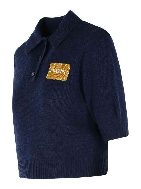 The Best Shops Marni: Poloshirts - Poloshirt - Dunkelblau