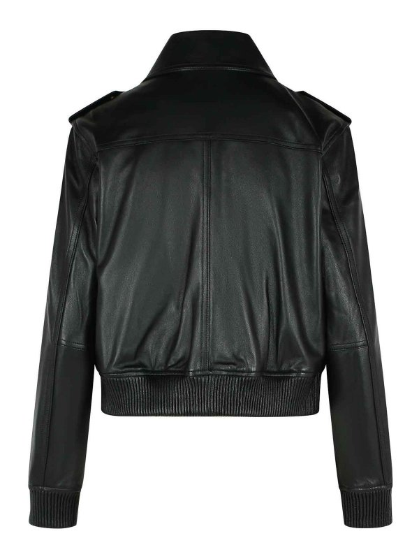 MICHAEL KORS: casual jackets online - Black Leather Jacket