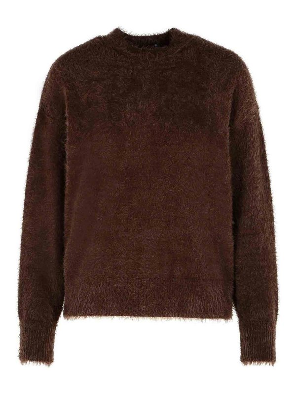 MOSCHINO JEANS: crew necks - Brown Polyamide Sweater