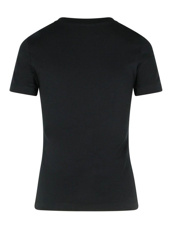 MOSCHINO JEANS: t-shirts online - Black Cotton T-Shirt