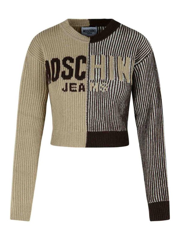 MOSCHINO JEANS: Pull col rond - Pull Col Rond - Marron