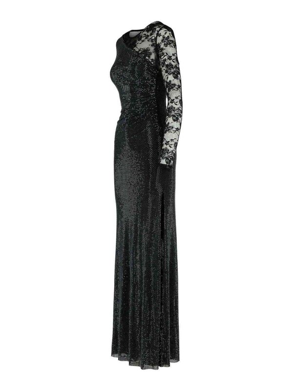 The Best Shops Self Portrait: knee length dresses - Rhinestone Black Polyester Dress
