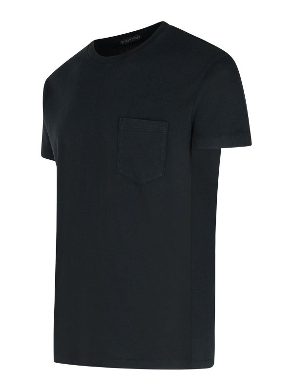 The Best Shops TOM FORD: t-shirts - Black Cotton T-Shirt