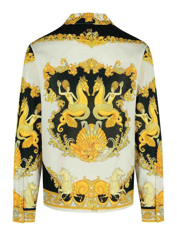 VERSACE: shirts online - Ivory Cotton Shirt