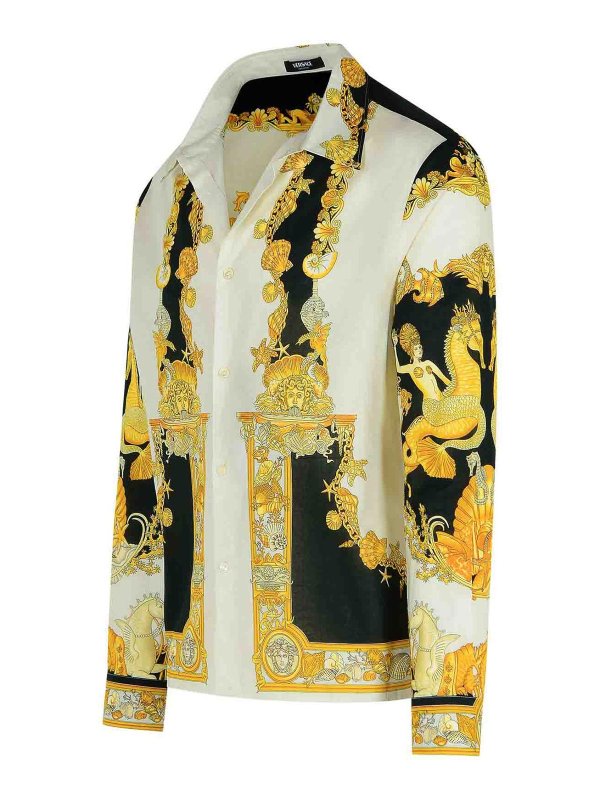 The Best Shops VERSACE: shirts - Ivory Cotton Shirt