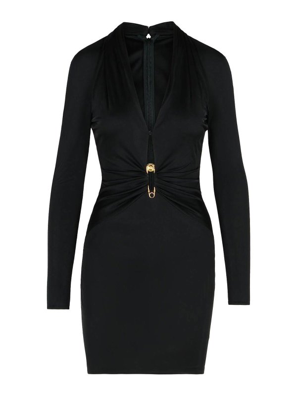 VERSACE: ニーレングスドレス - 膝丈ドレス - 黒