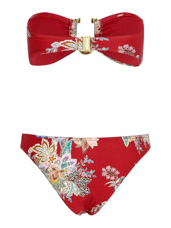 ZIMMERMANN: bikinis online - Red Polyamide Blend Bikini