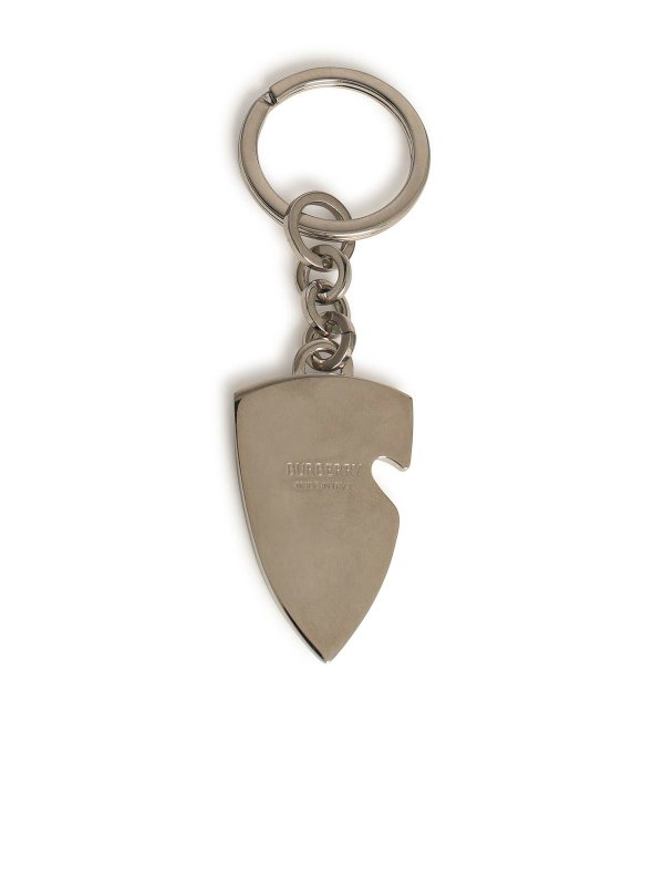BURBERRY: key holders online - Black Metal Keyring
