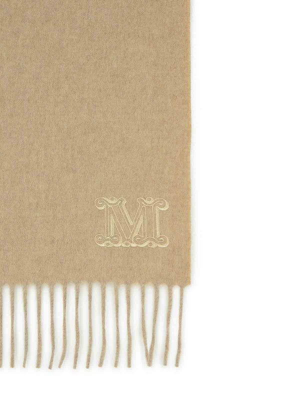 The Best Shops Max Mara: Stoles & Shawls - Wsdalia Cashmere Stole With Beige  Embroidery