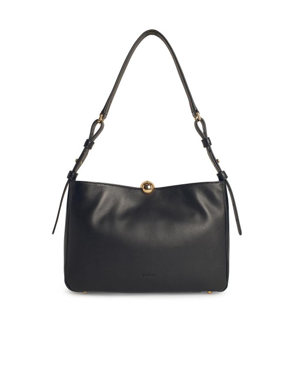 The Best Shops FURLA: cross body bags - Soft Medium Black Leather Crossbody Bag