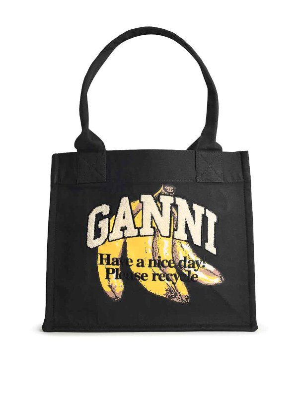 GANNI: borse a tracolla - Grande borsa per stampa a banana