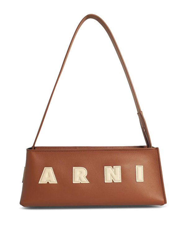 Marni: Sacs bandoulière - Sac Bandoulière - Marron