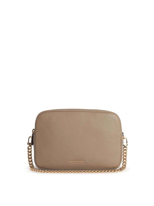 MICHAEL KORS: borse a tracolla - Borsa in pelle grigio colomba brianta