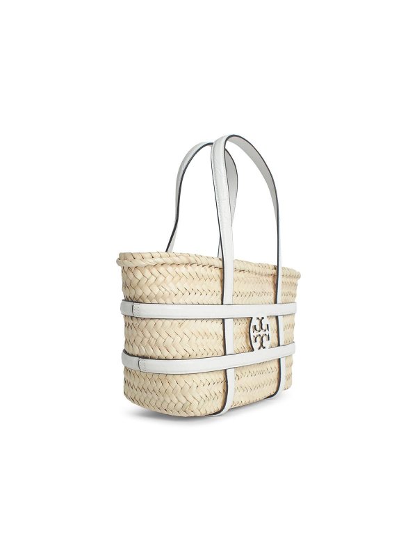 TORY BURCH: totes bags online - Small  Shopping Bag In White Basket Straw