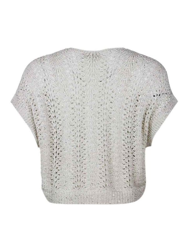 The Best Shops ANTONELLI FIRENZE: Strickpullover mit Rundhalsausschnitt - Rundhalspullover - Creme