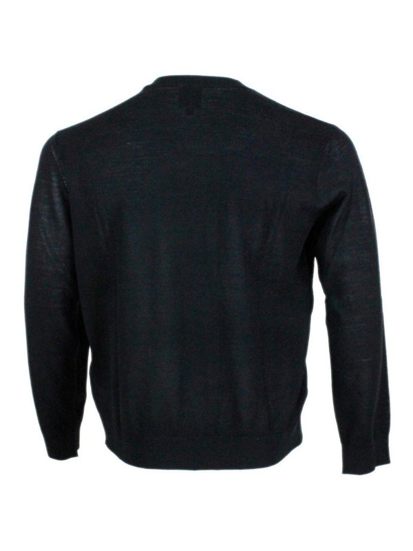 The Best Shops ARMANI EXCHANGE: Strickpullover mit Rundhalsausschnitt - Rundhalspullover - Schwarz