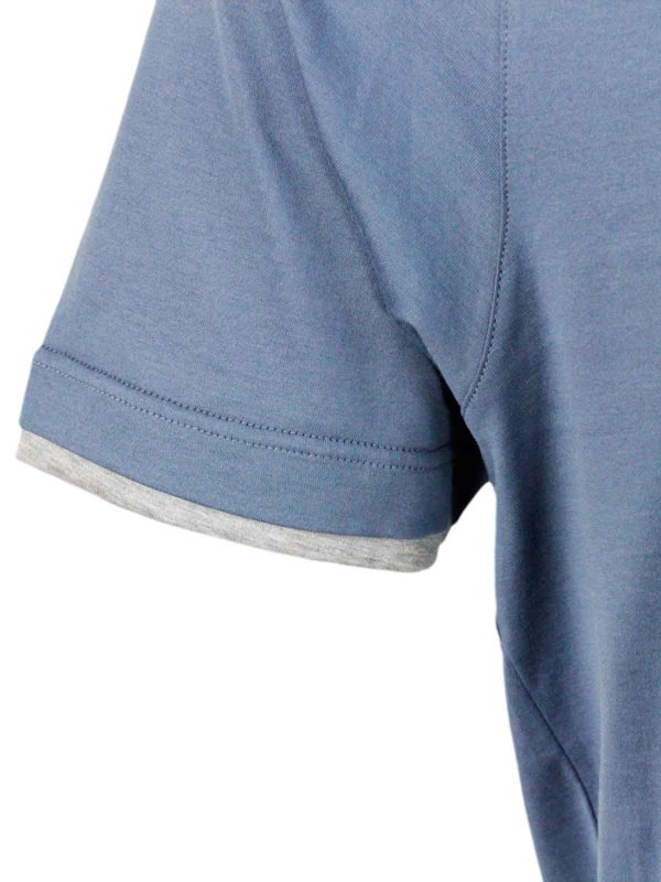 T-shirt Light Blue shop online: BARBA NAPOLI