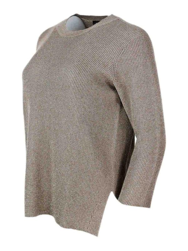 FABIANA FILIPPI: Strickpullover mit Rundhalsausschnitt online - Rundhalspullover - Dunkelgrau