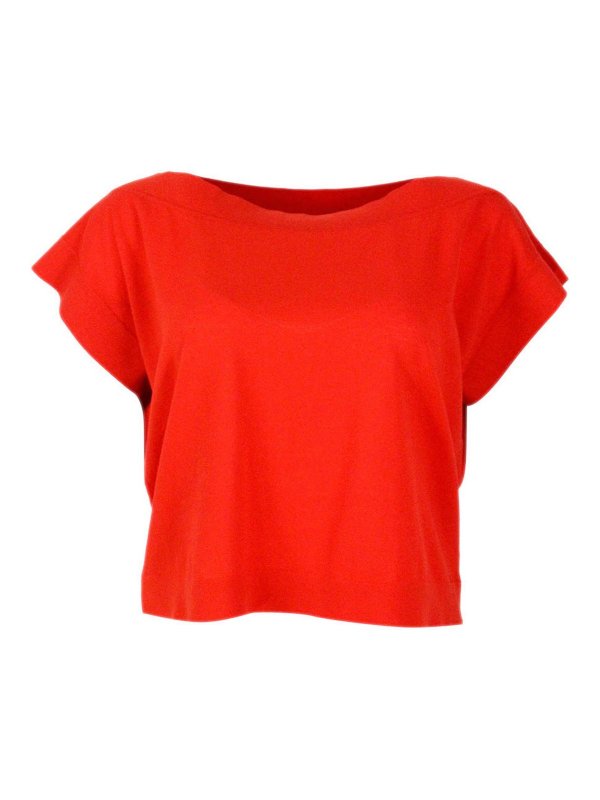 MALO: crew necks - Sweater Orange