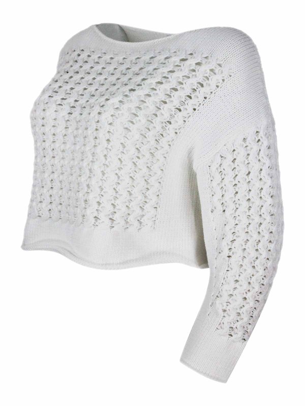 MALO: crew necks online - Sweater White