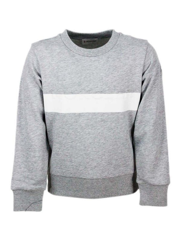 MONCLER: Sweatshirts & Pulls - Sweat-Shirts - Gris