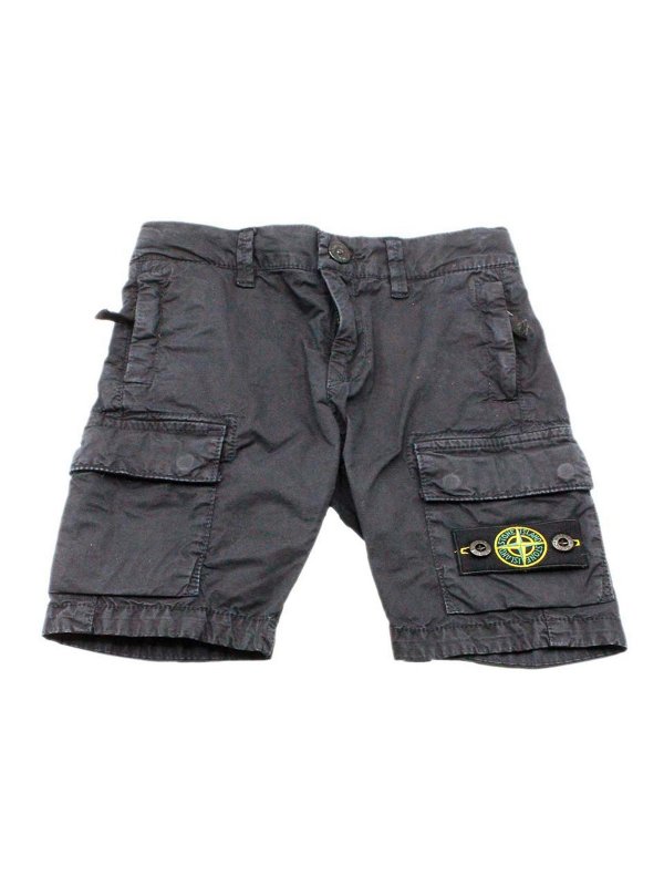 STONE ISLAND: Shorts - Short - Bleu