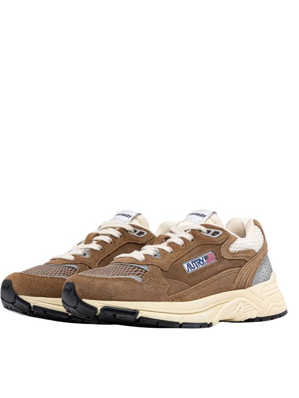 AUTRY: trainers online - Hyperway Low Suede Mesh Cigar Silv