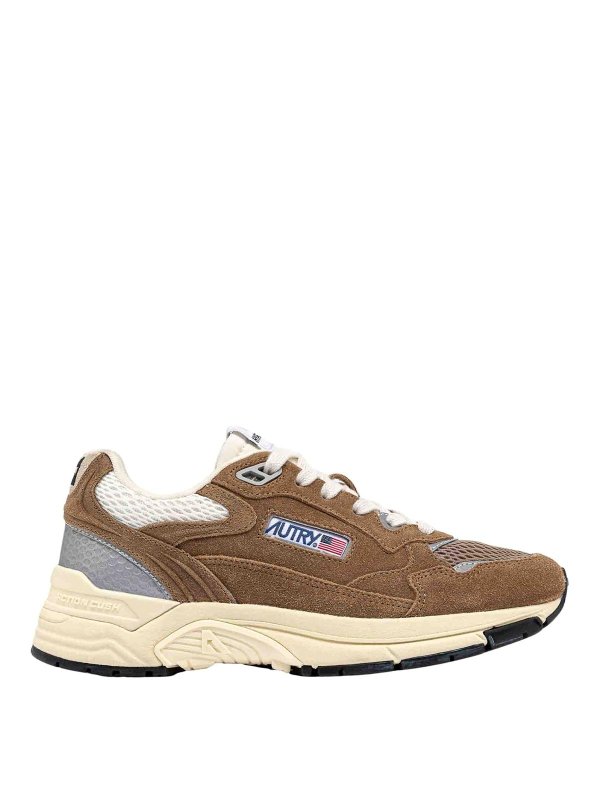 AUTRY: trainers - Hyperway Lowsuede Mesh Cigar Silv