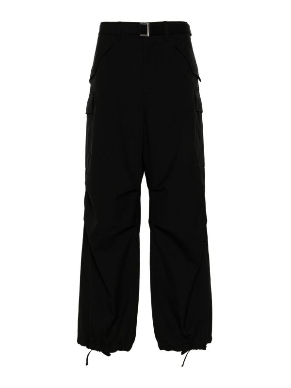 Sacai: トラウザーショーツ - ショートパンツ - 黒