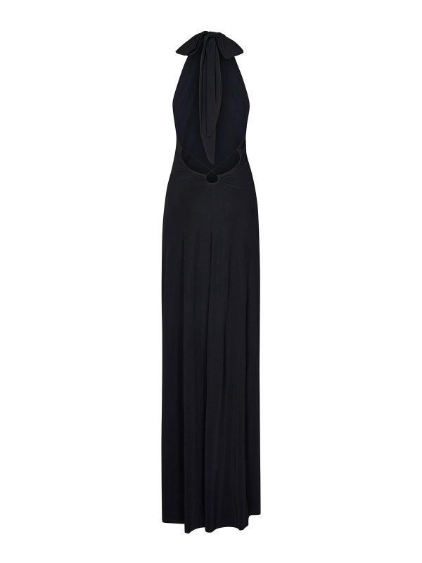 reformation black tie dresses Maison Fluid Jersey Maxi Dress in Black