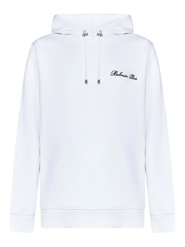Balmain: Sweatshirts und Pullover - Sweatshirt - Weiß