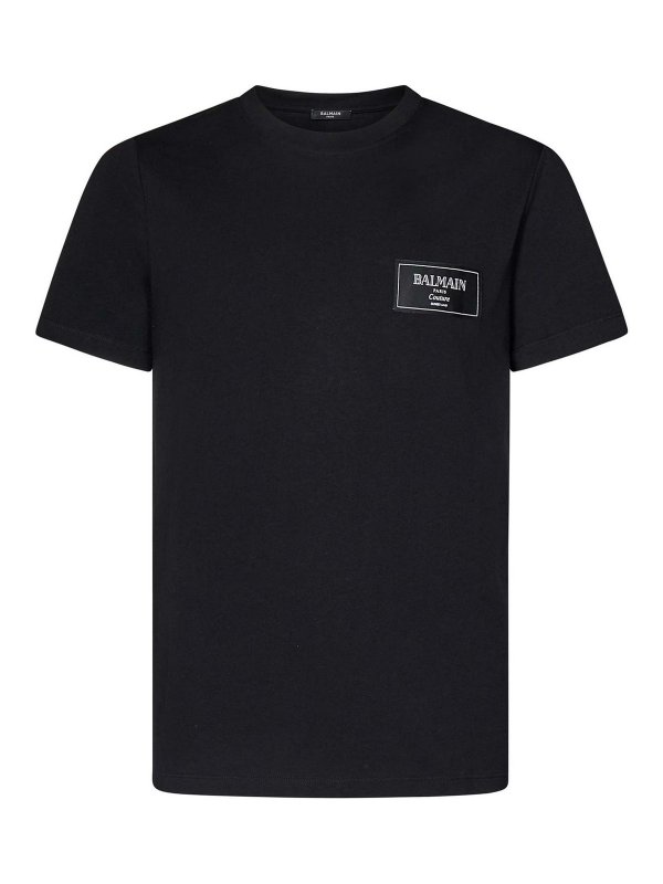 Balmain: T-shirts - T-Shirt - Noir