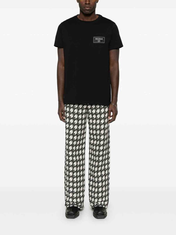 Balmain: T-shirts online - T-Shirt - Noir